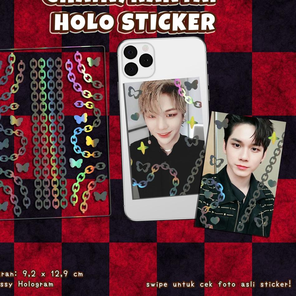

(Bisa COD) Sticker untuk Dekorasi Deco Photocard / Journal / Polcos Hologram Chain / Rantai by @peac