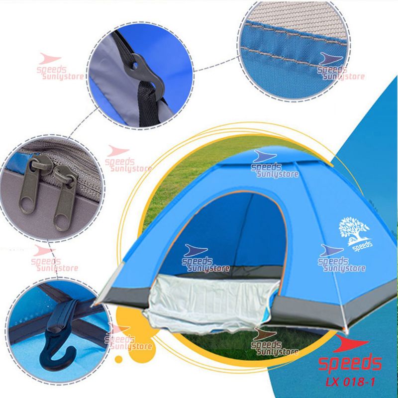 Speed Tenda  Camping lipat Kapasitas 2 Orang Tenda Otomatis Outdoor & Indoor Tenda