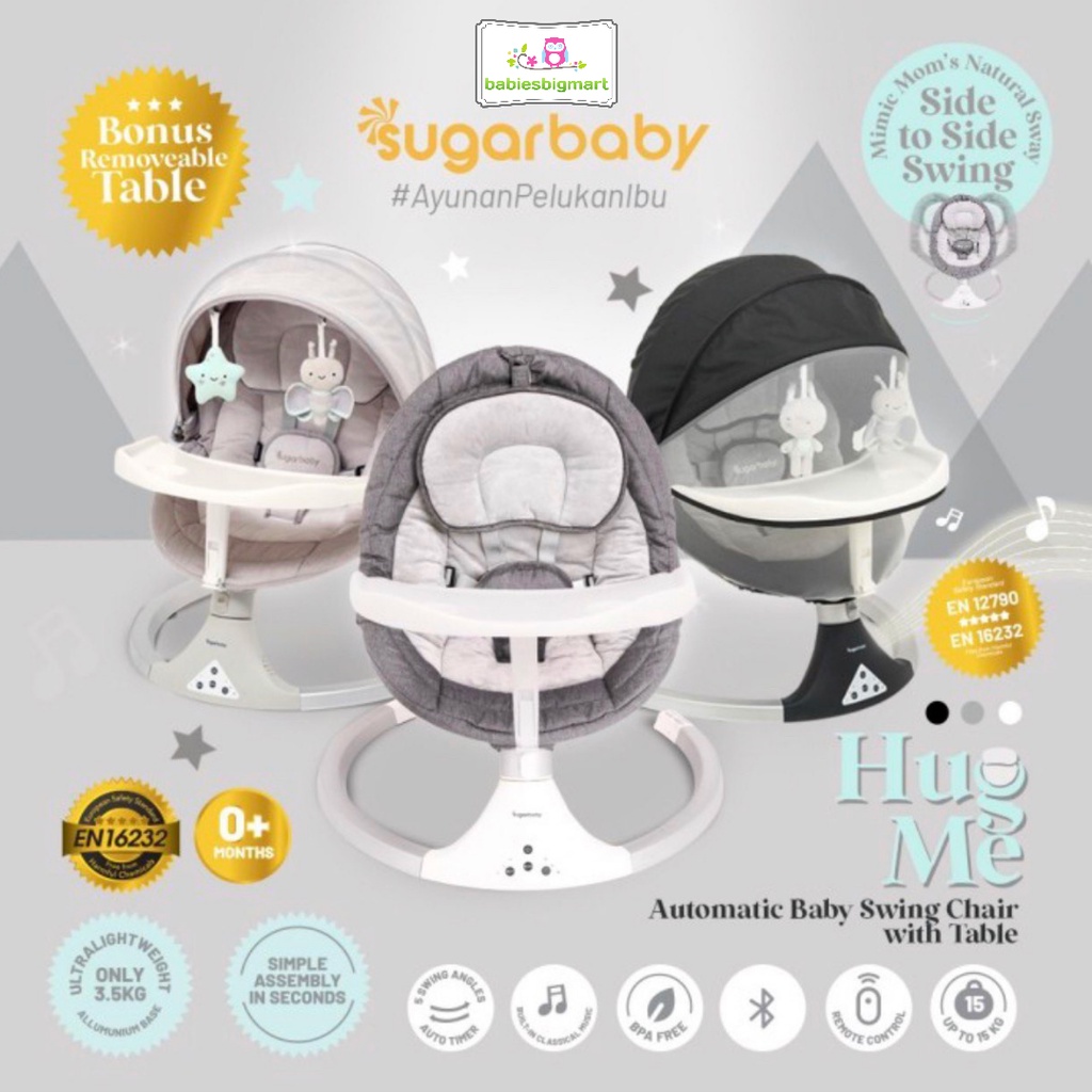 BOUNCER SPACEBABY SB 1850 / PC 1860 /PC 1950 / ZX 1801A / ZX 1804 SUGAR BABY HUG ME CHAIR REMOTE CONTROL DELUXE BABY SWING SPACE BABY