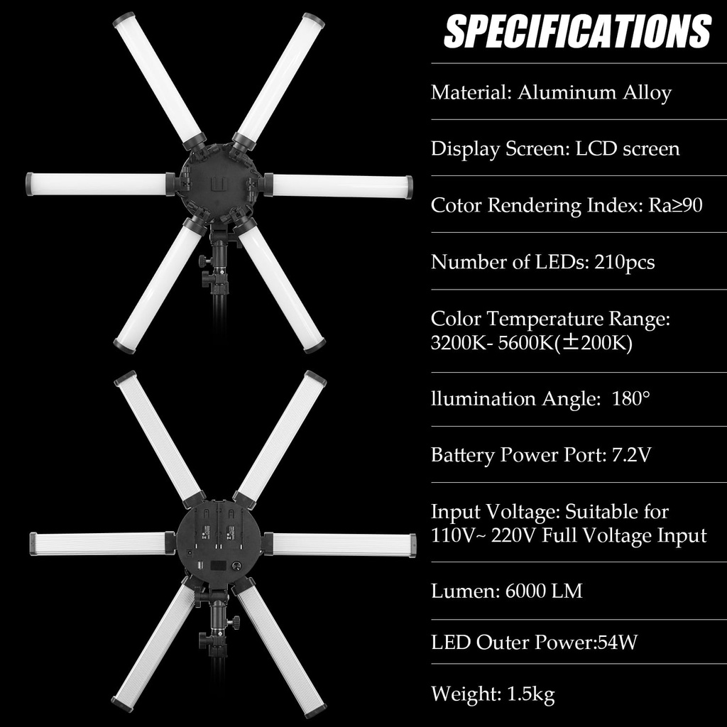 RINGLIGHT STAR LED / STARLIGHT LAMP RINGLIGHT + TRIPOD 2,1M