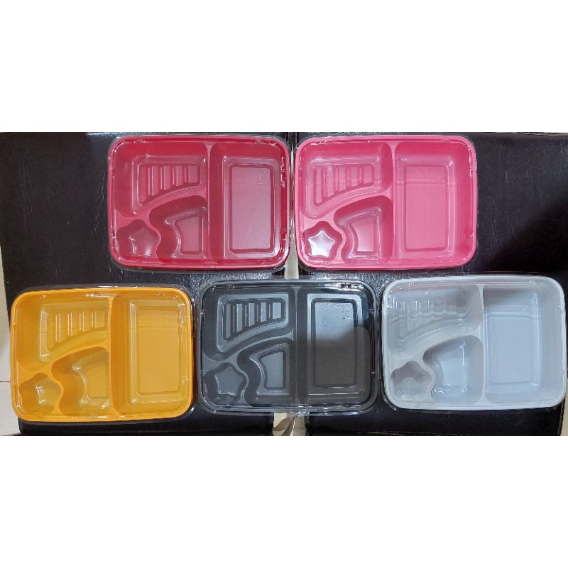 Mika Bento Bintang/ Mika Bento Sekat Empat/ Kotak Mika Nasi/ Kotak Makan