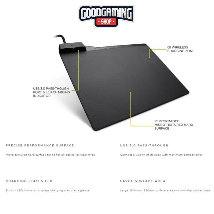 CORSAIR MOUSEPAD MM1000 Qi® Wireless Charging Mouse Pad