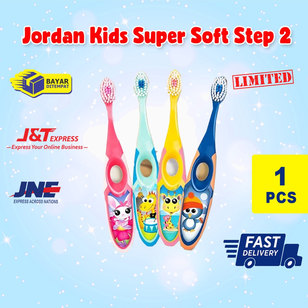 Jordan Kids Super Soft Sikat Gigi Anak Step 2 (Usia 3-5 Tahun)