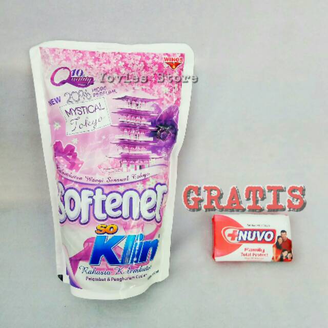 Softener Soklin Ungu Mystical Tokyo 900ml Pouch GRATIS Sabun Nuvo Batang