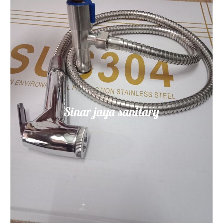 Jet shower chrome stainless / Paket jet shower + stop kran stainless