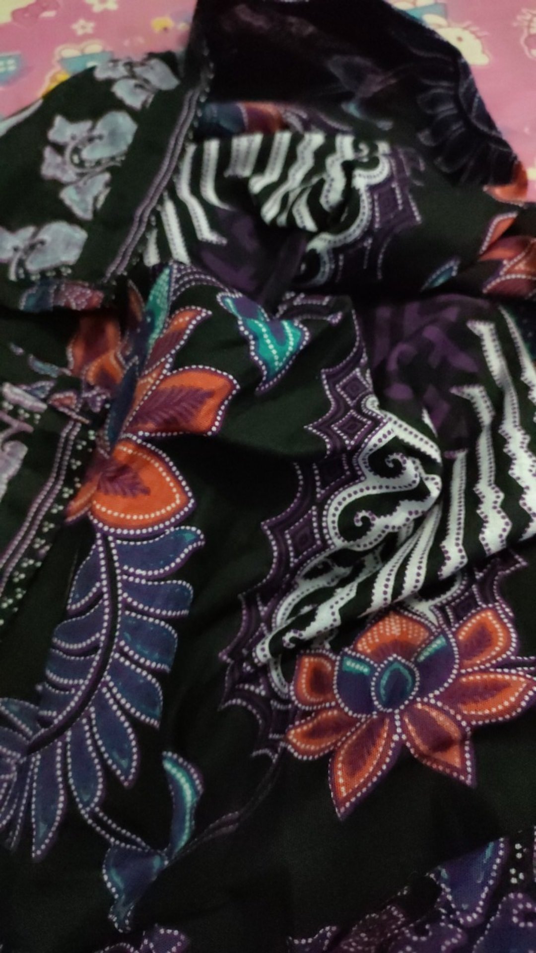 Batik Couple Keluarga Sania Ruffle Ori Ndoro Jowi Dnt Motif Pagar Ungu