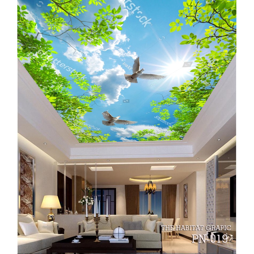 PROMO Wallpaper custom Plafon, Wallpaper plafon Rumah mewah, walpaper dinding wallpaper plapon 3d.