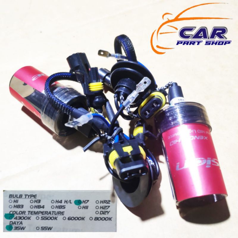 LAMPU HID H7 AUTOVISION PRO 35 WATT 1 SET 4300K / 6000K GARANSI 12 BLN