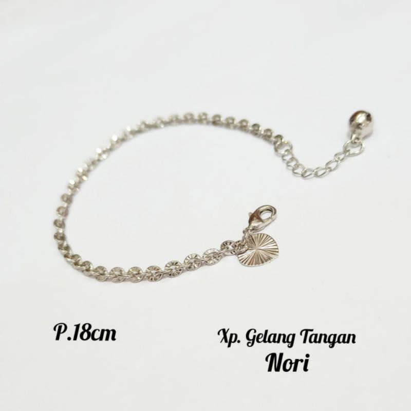 Gelang Tangan &amp; Gelang kaki Nori silver&amp;Gold,simple lapis emas 18k tidak karat