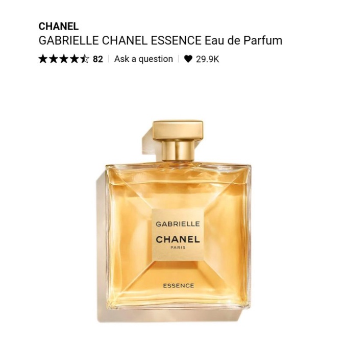 CHANEL GABRIELLE CHANEL ESSENCE EAU DE PARFUM 100ML