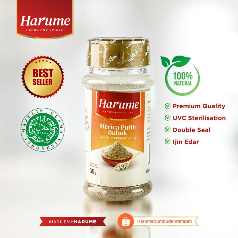 

HARUME - Merica Putih Bubuk / White Pepper Powder