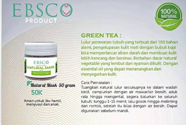 NATURAL MASK EBSCO - Lulur Badan Ibu Hamil, Menyusui &amp; Anak