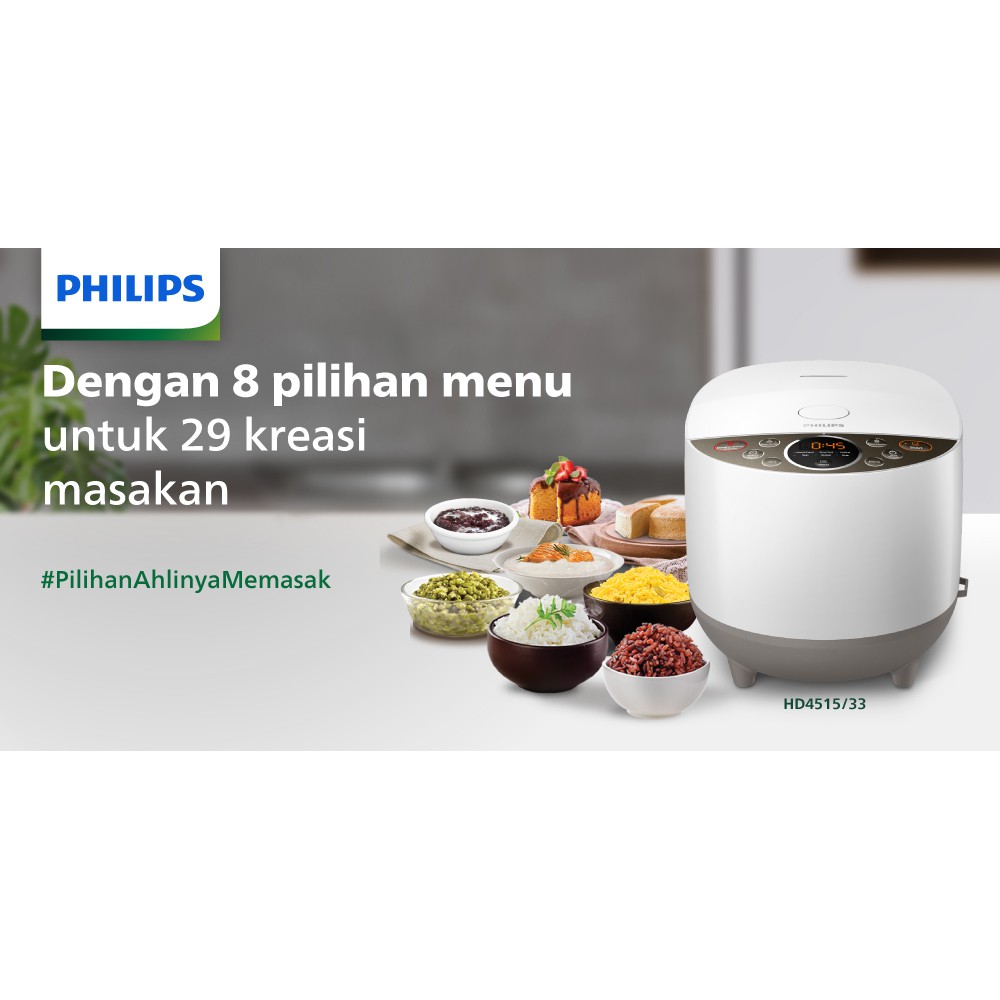 Philips Digital Rice Cooker 1,8 Liter [ HD 4515 ]