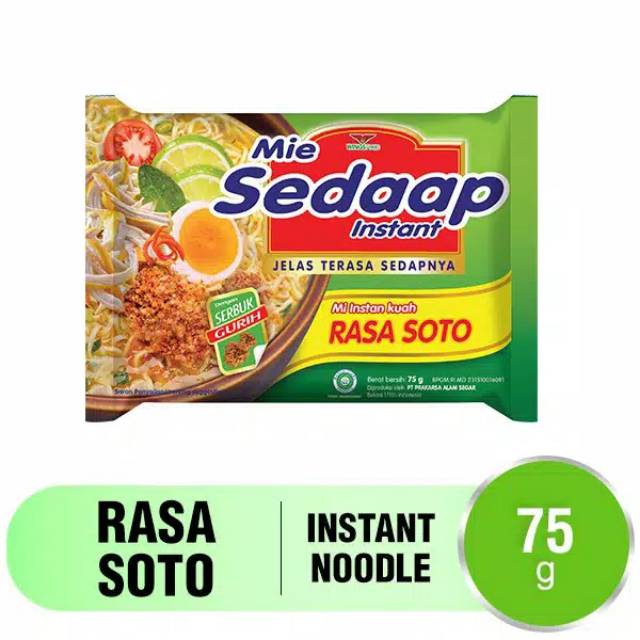 

Mie Sedaap Soto 75 gr - Mi Sedap Rasa Soto 75 gr #MDR