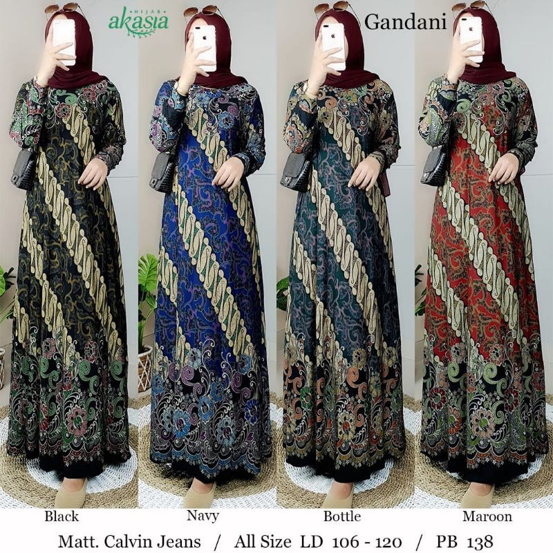 Gamis gandani / baju gamis elegan dan modis