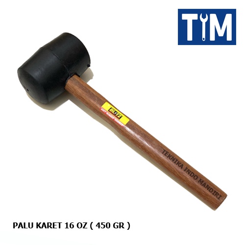 Palu Karet 16 OZ Gagang Kayu / Rubber Hammer