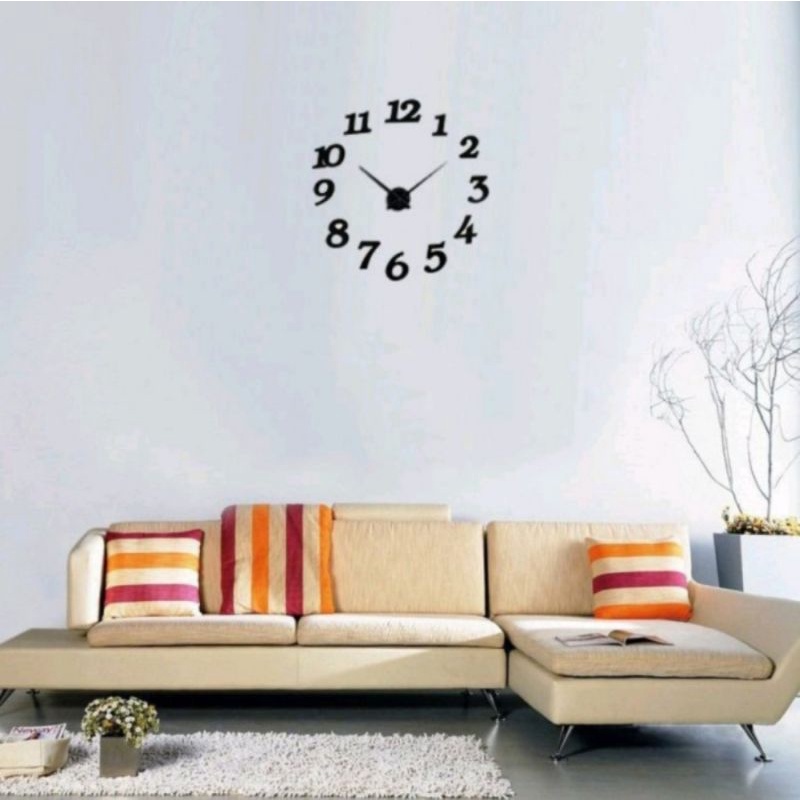 DIY ANALOG MODERN CLOCK 3D JAM DINDING TEMPEL KEREN