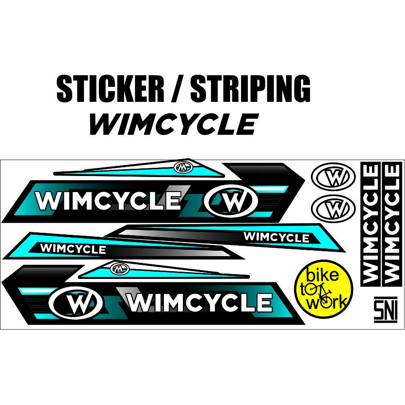STICKER SEPEDAH WIM VARIASI BIKE STIKER ALL SEPEDA STRIPING MOTIF WIM-CYCLE STRIPING VARIASI