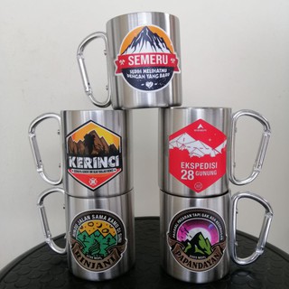  free sticker  Waterproof Cangkir  carabiner Gelas Mug 