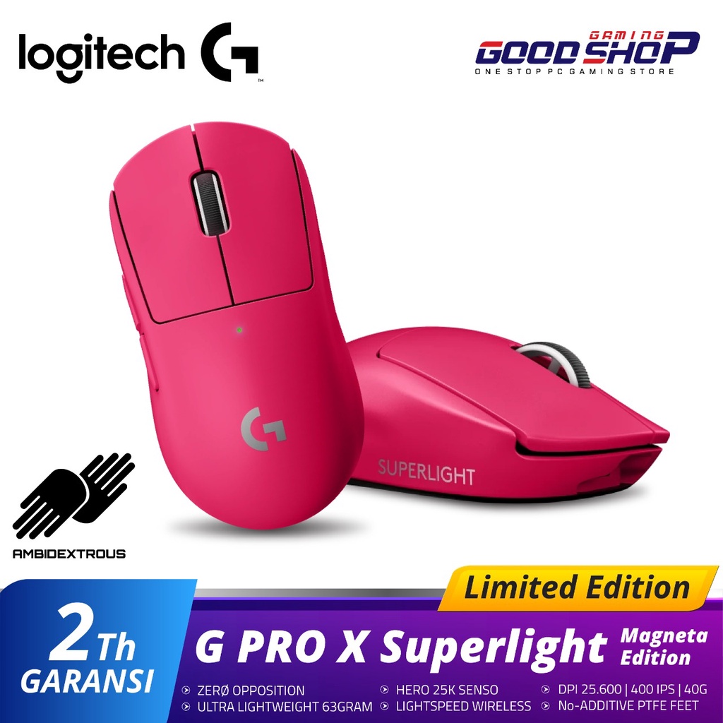 Logitech G Pro X Superlight Pink Limited Edition Wireless Gaming Mouse