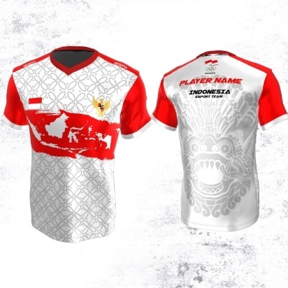 JERSEY SEPAK BOLA BAJU SEPAK BOLA FUTSAL FULL PRINTING TEAM INDONESIA