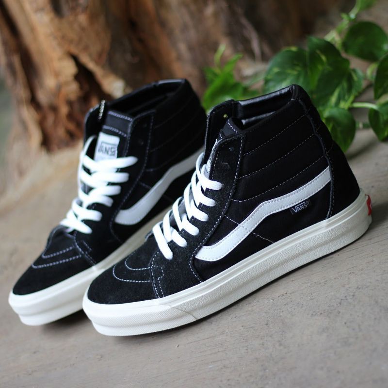 Sepatu Vans SK8 High Black White Premium BNIB Import, Harga Termurah, Kualitas Terbaik di Kelas nya