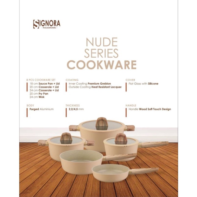Signora Nude Series Cookware/Panci set
