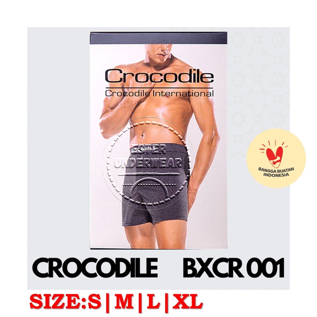 Celana Boxer Pria CROCODILE CR BX 001 Isi-2 Pcs/Pack