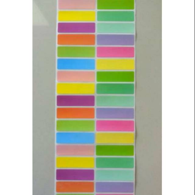 

Sticker nama waterproof Colorful