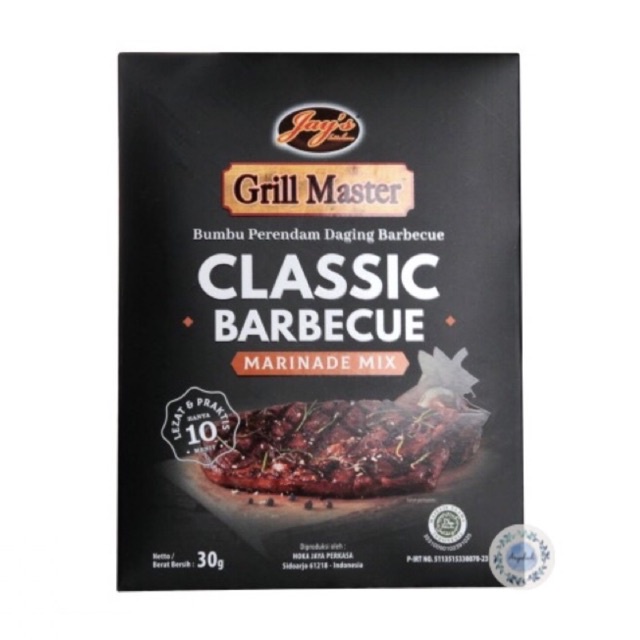 

Jay's Kitchen Grill Master Classic Barbecue Marinade Mix 30gr