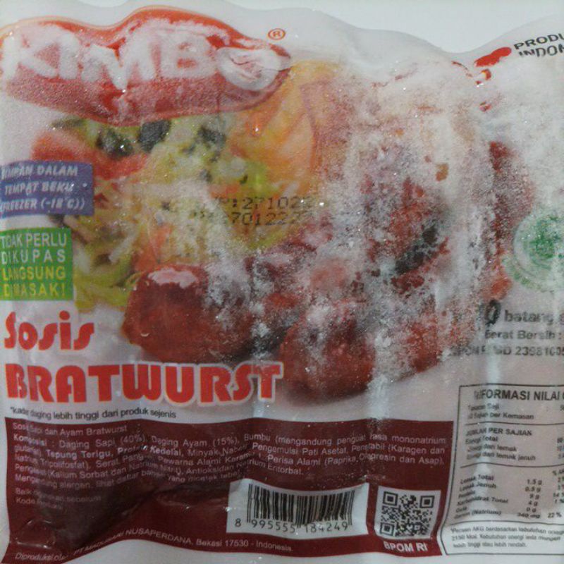 

Sosis Kimbo Bratwurst 500gr