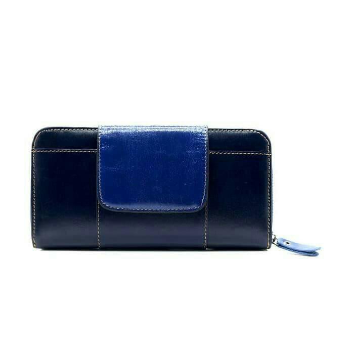 Dompet Kulit Wanita Model Dompet Lipat Resleting Wanita Bahan Kulit Asli
