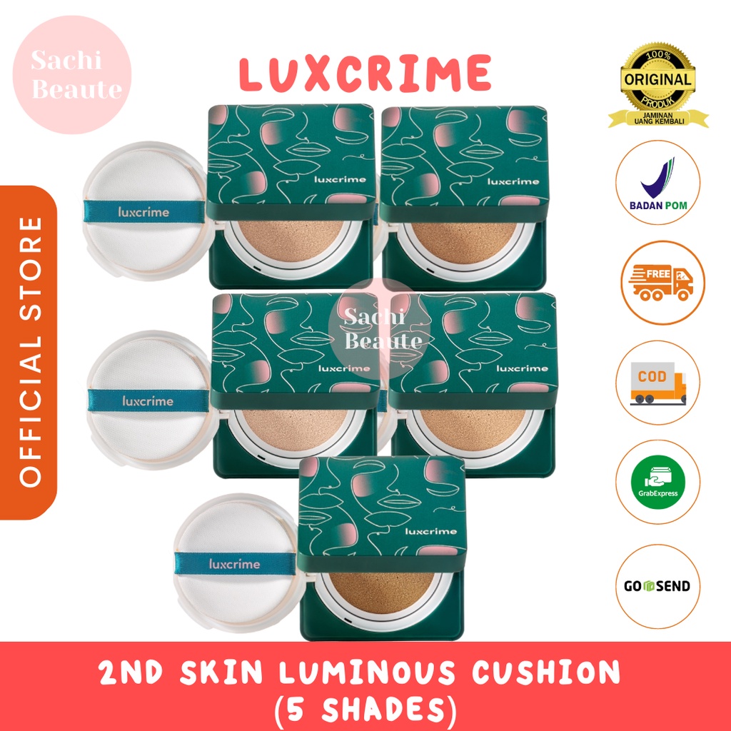 Luxcrime Perfecting Cover Cushion Cusion Chusion - Healthy Glow Velvet Matte SPF 35 PA +++ BPOM Kosmetik Wajah Foundation