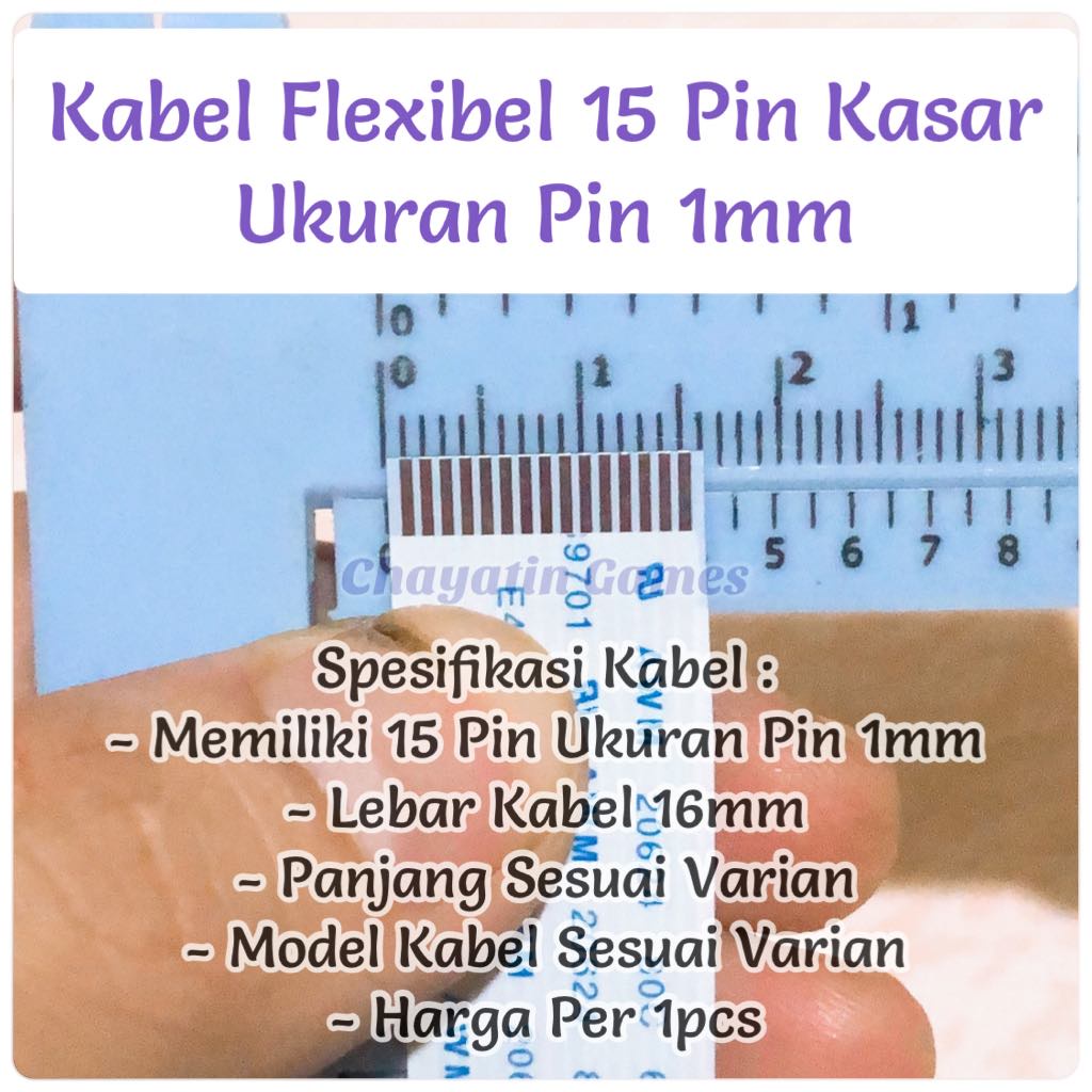 Kabel Flexibel 15 Pin Kasar Pilihan Sesuai Varian Ukuran Pin 1mm