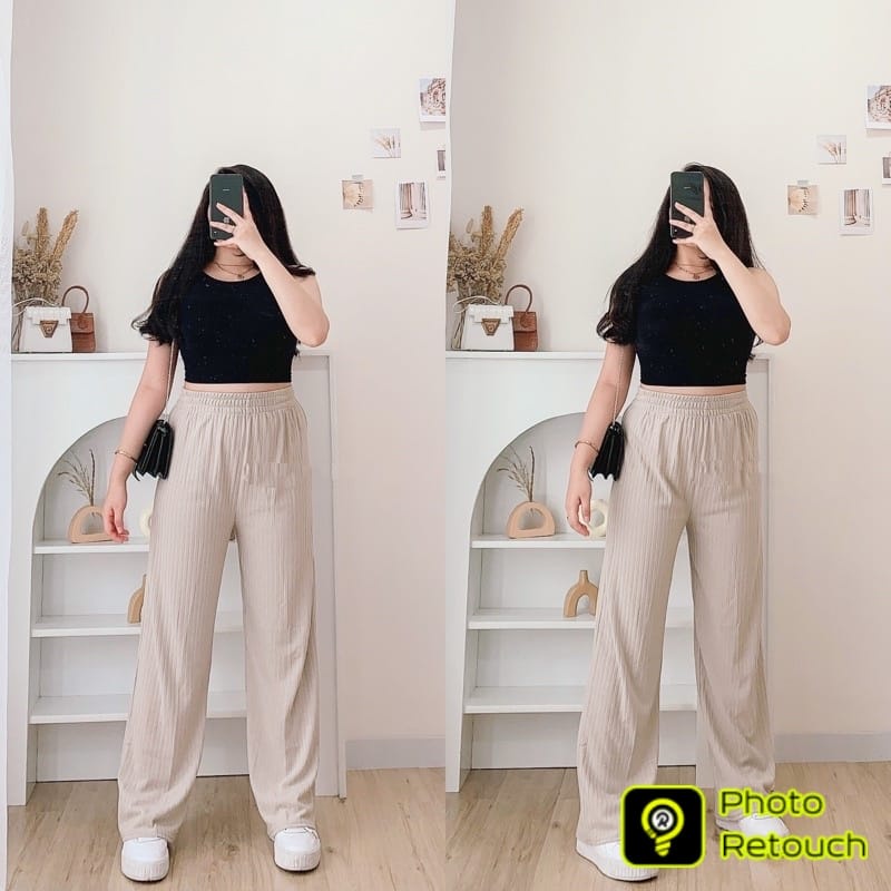 BEFAST - ZEC OOTD Wanita Celana Kulot RYKA / ⭐️PREMIUM APRIL KNIT⭐️Celana Kulot Kiyora / Celana Panjang Wanita / Celana Kulot kekiniaan Wanita Remaja / Kulot Panjang Polos / Trendy / Terbaru 2022 / Terlaris / Celana Kulot Casual