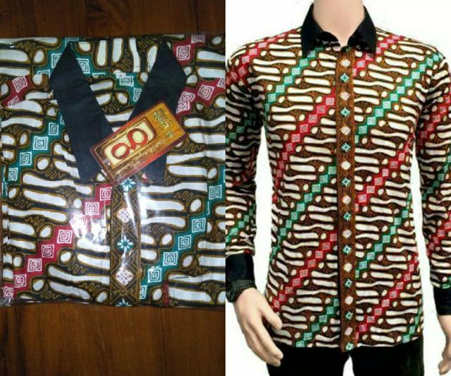 Kemeja Batik Lengan Panjang 021 Warung Batik  Hem Batik Murah Seno Sogan Bakung Padi Manggar