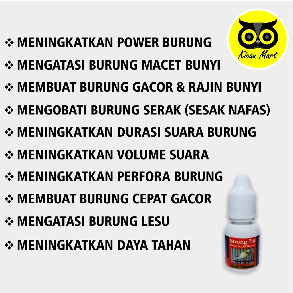 VITAMIN OBAT BURUNG MURAI PLECI LOVEBIRD DLL STRONG FIT GOC PENAMBAH GACOR ATASI MACET BUNYI VTBR7GP