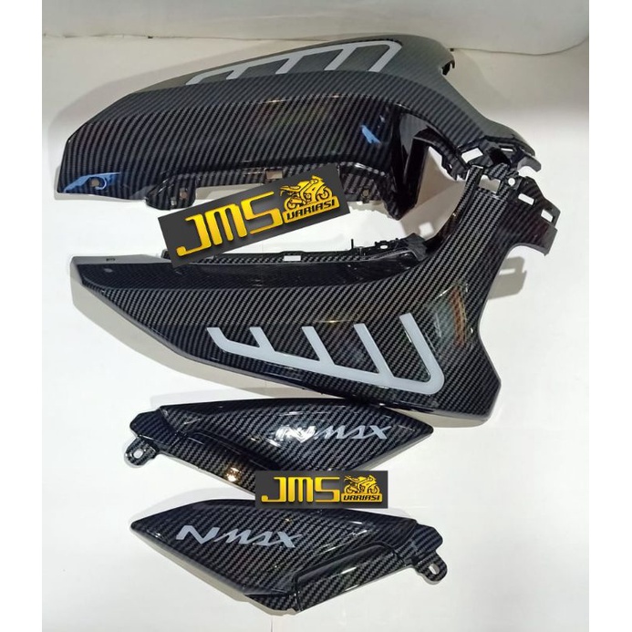 cover tutup carbon sen atas plus bodi pijakan samping kiri kanan nmax new paket zoro