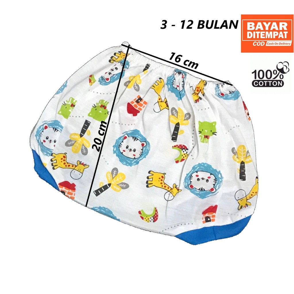 BAYIe - 12 Pcs Celana Kacamata/POP Bayi SANTPOLO 100% Katun 0-12 bulan/celana kodok/celana pendek