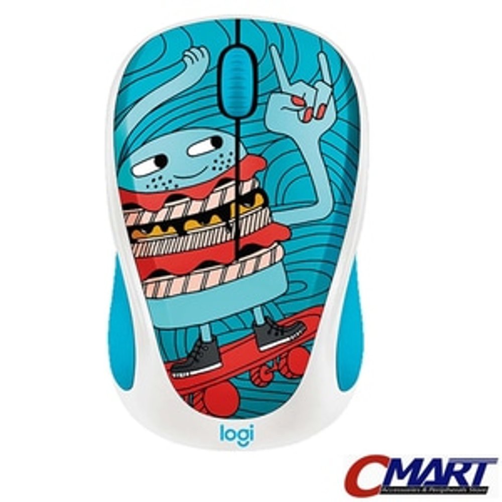 Logitech m238 Doodle Collection- SkateBurger Wireless Mouse 910-005060