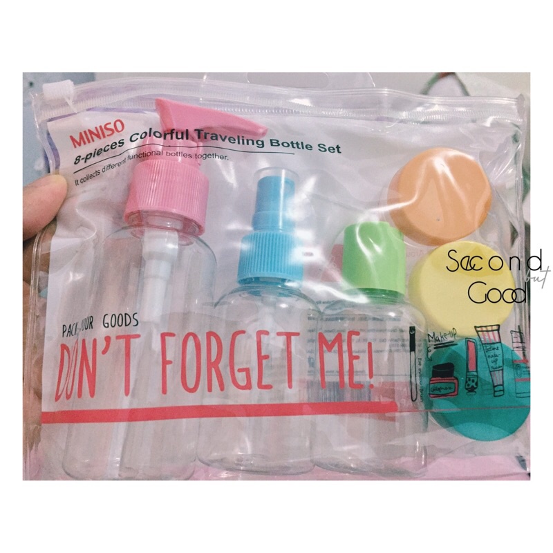 Jual Miniso Travel Bottle Kit (8pcs) Shopee Indonesia