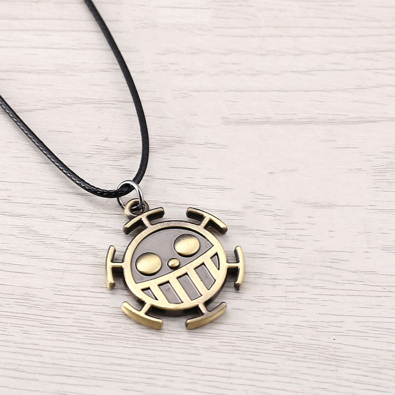 Fancyqube Kalung Rantai Choker Liontin Kartun Anime One Piece Luffy Ace Untuk Pria