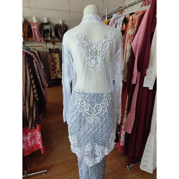 kebaya akad jumbo nikah ijab payet putih mewah