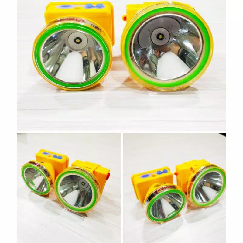 Headlamp Selam - Senter Kepala 50Watt Selam Visero Headlamp Super LED Putih kuning 50W