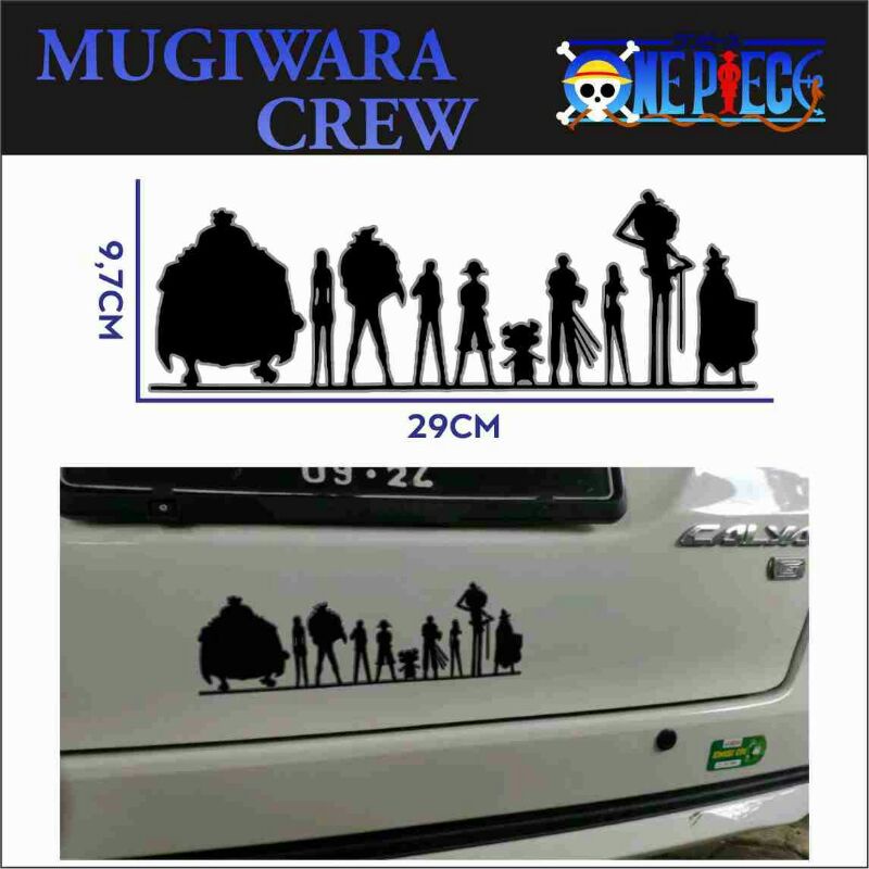 Cutting Sticker One Piece Stiker Potong Mugiwara Crew Stiker Luffy