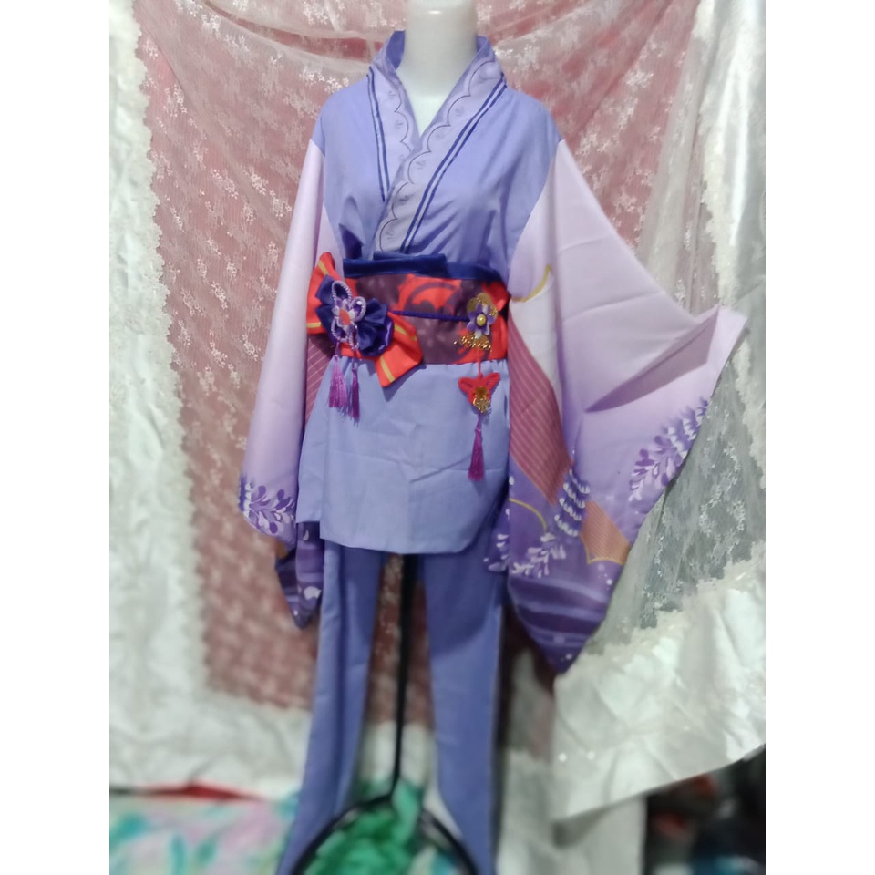 BAAL / Raiden Shogun - Genshin Impact Game Cosplay Costume Kostum Yukata Kimono Fanart