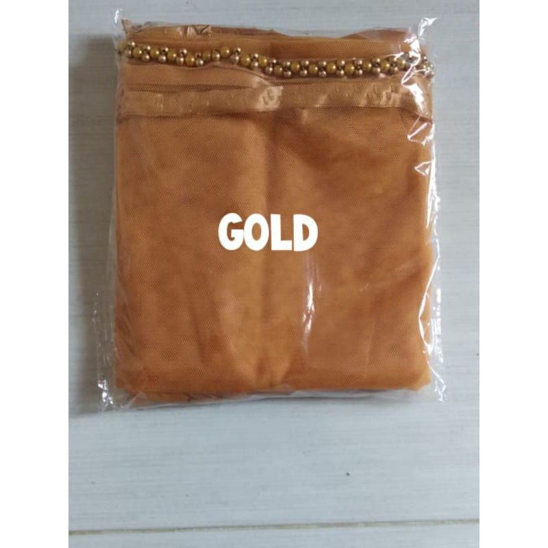 Slayer Pengantin / Hijab Pengantin / Veil Pengantin / Selendang Pengantin-Gold