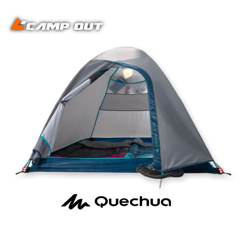 Tenda camping Quechua MH100 kap 2/3 orang Original / Decathlon Quechua Tenda Mh100 2Person Grey / Tenda 2P / tenda 2 person / tenda camping / tenda kapasitas 2-3 orang