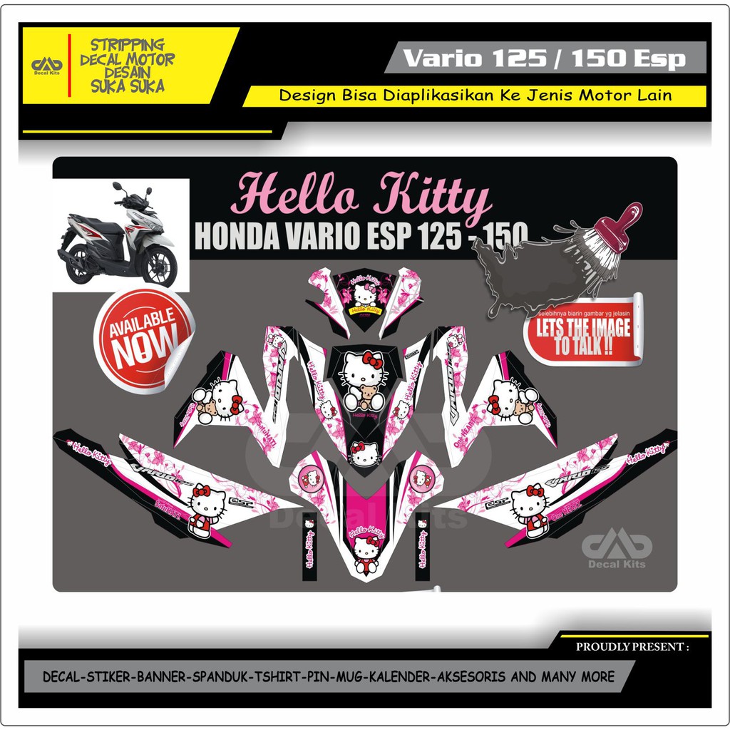 Sticker decal Motor Full  Body  Striping Decal Stiker  Vario  