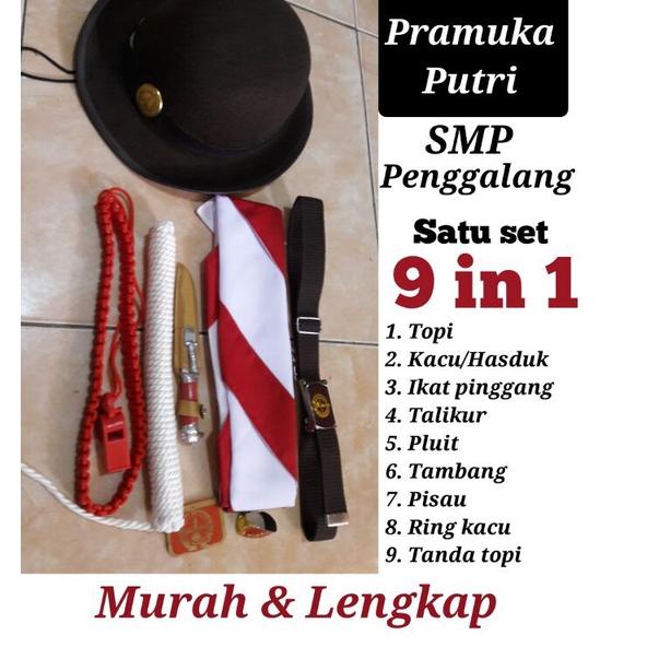 Murah Ekonomis ATRIBUT PRAMUKA  SMP PUTRI PENGGALANG, 1 PAKET LENGKAP MURAH.